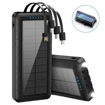 받침대와 휴대 충전 장치 태양력 은행을 야영시키는 10000mAh 타입-C 태양열 전화기 충전기