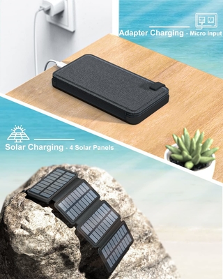 휴대폰을 위한 OEM 25000mAh 6W 태양 동력이 공급된 파워 뱅크 충전기 패널