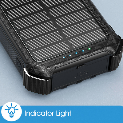 3 짜맞춘 케이블과 IPX5 방수되 휴대용 태양 동력이 공급된 파워 뱅크 충전기 26800mAh