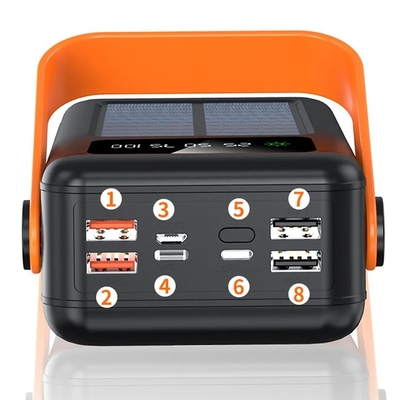 맬끈과 30000mAh 100000mAh 120000Mah 태양 충전기 분리할 수 있는 케이블 태양력 은행