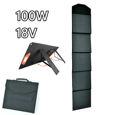 야외인 주택을 위한 탄력적 5 배 폴드형 태양 전지판 100W 18v 태양 전지판