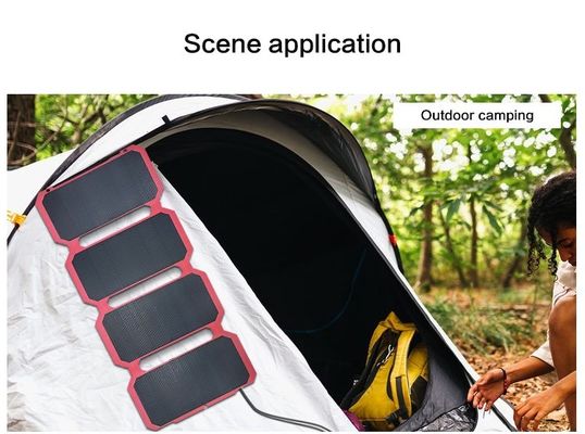 28w는 야영을 위한 힘 장비를 가진 Sunpower 태양 전지판 가동 가능한 주머니 12v/15v를 접혔습니다