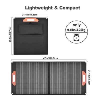 ETFE 100W 태양광 패널 접이식 충전 키트 60w 100w 3겹 5겹 각 단일 모듈