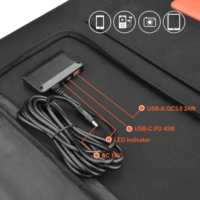 ETFE 100W 태양광 패널 접이식 충전 키트 60w 100w 3겹 5겹 각 단일 모듈