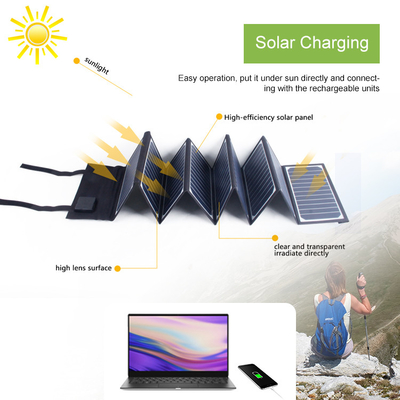ETFE 기술 USB-C를 가진 60W Foldable 태양 전지판 휴대용