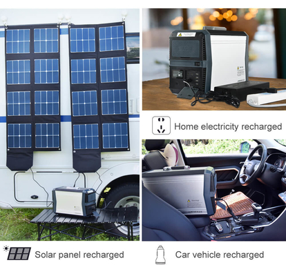 220v 가지고 다닐 수 있는 발전소 1500 와트 1000 와트 태양 전지판 발전기 계통