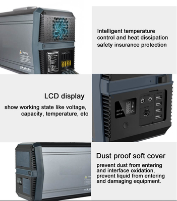 110V 220V Li 이온 동력화차 은행 에너지 태양발전기 1000W