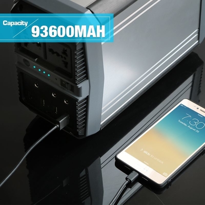 300W 태양 긴장된 리튬 전력 발전소 220v AC 코드 구멍